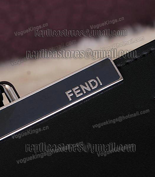 Fendi 3Jours Original Plain Veins Leather Shoulder Bag 8936 In Black-6