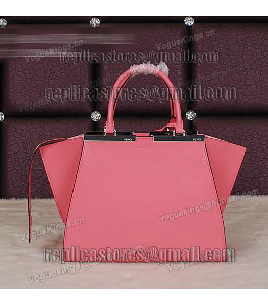 Fendi 3Jours Original Plain Veins Leather Shoulder Bag 8936 In Pink-2