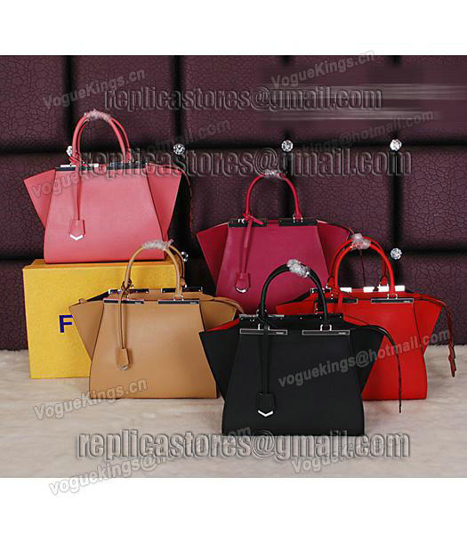 Fendi 3Jours Original Plain Veins Leather Shoulder Bag 8936 In Pink-7
