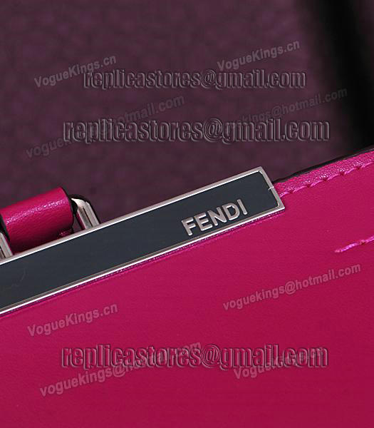 Fendi 3Jours Original Plain Veins Leather Shoulder Bag 8936 In Purple-6