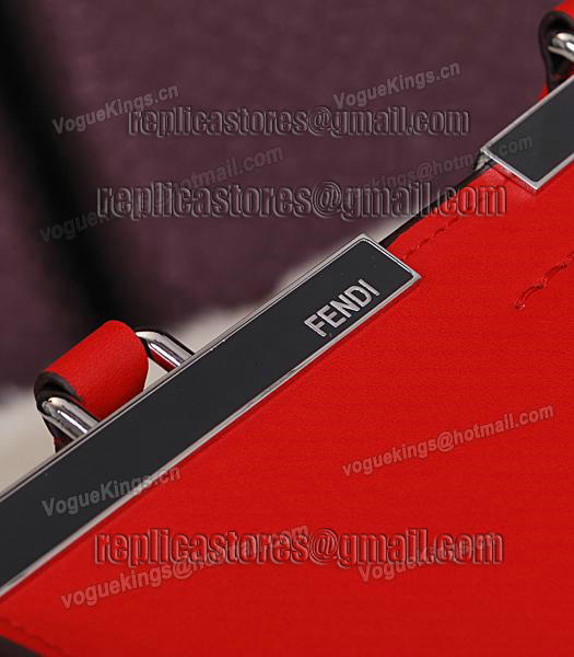 Fendi 3Jours Original Plain Veins Leather Shoulder Bag 8936 In Red-6
