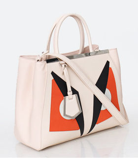 Fendi Angry Birds Pink Leather Small Tote Bag