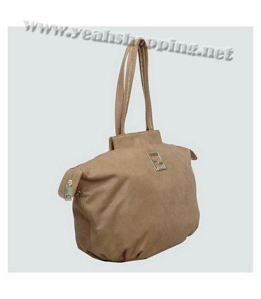 Fendi Apricot Leather Chain Strap Shoulder Bag-1