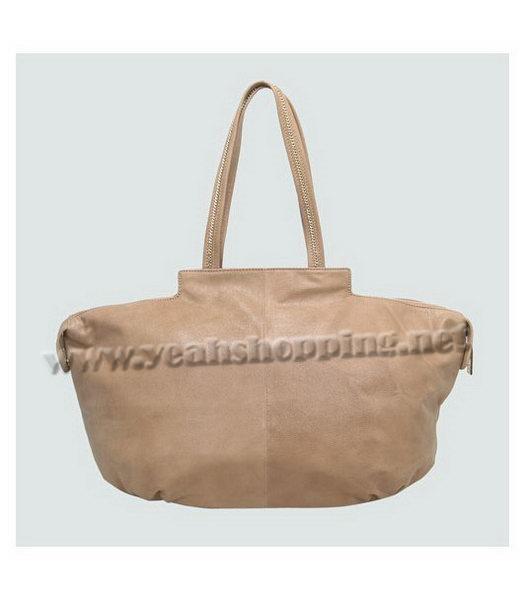 Fendi Apricot Leather Chain Strap Shoulder Bag-2