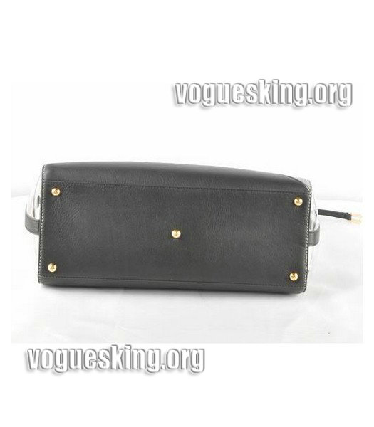 Fendi Black Imported Leather Medium Handbag-3