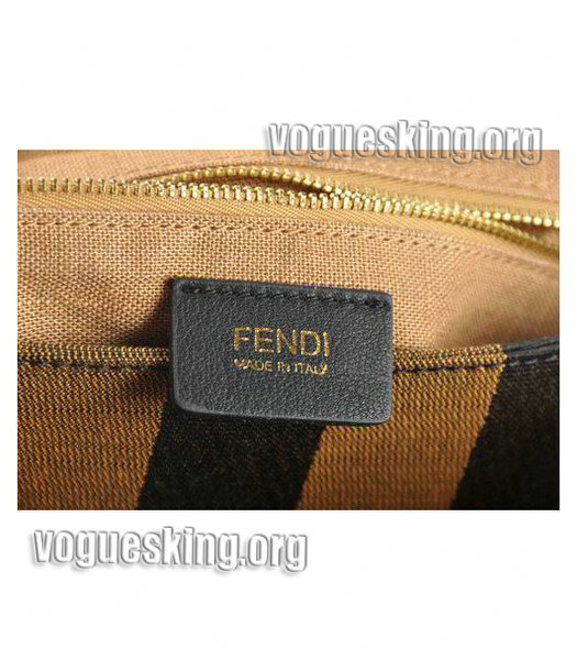 Fendi Black Imported Leather Medium Handbag-6
