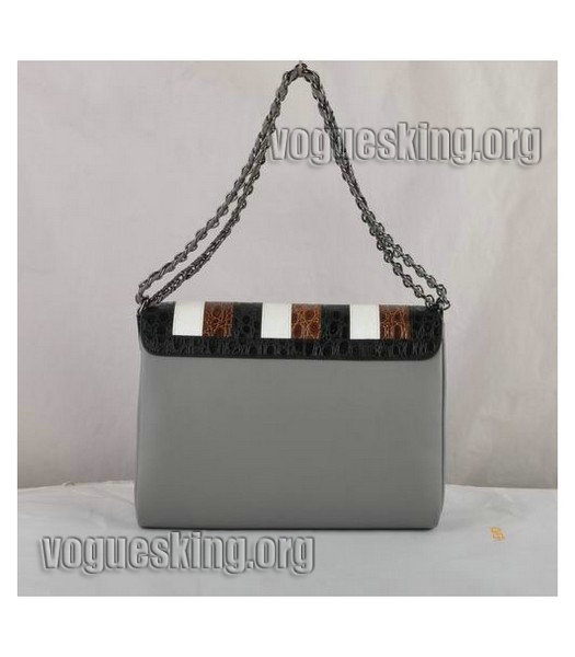 Fendi Black/White OX Hair Leather With Black Imported Leather Large Shopping Bag-2