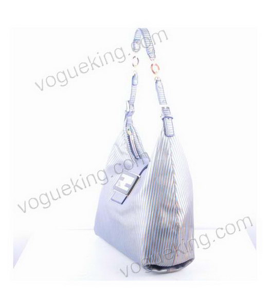 Fendi Blue Stripe Leather Shoulder Bag-1