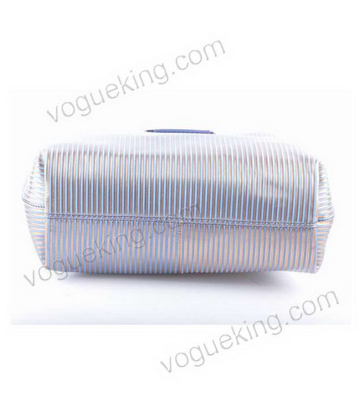 Fendi Blue Stripe Leather Shoulder Bag-3