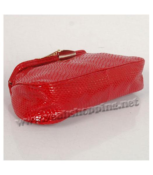Fendi Border Clutch Bag Red Snake Veins-2