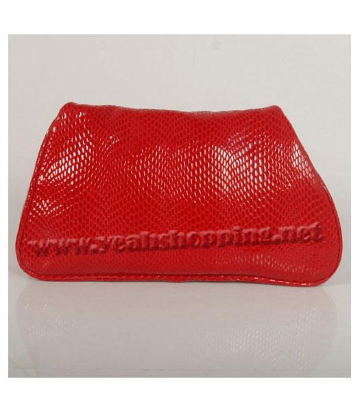 Fendi Border Clutch Bag Red Snake Veins-3