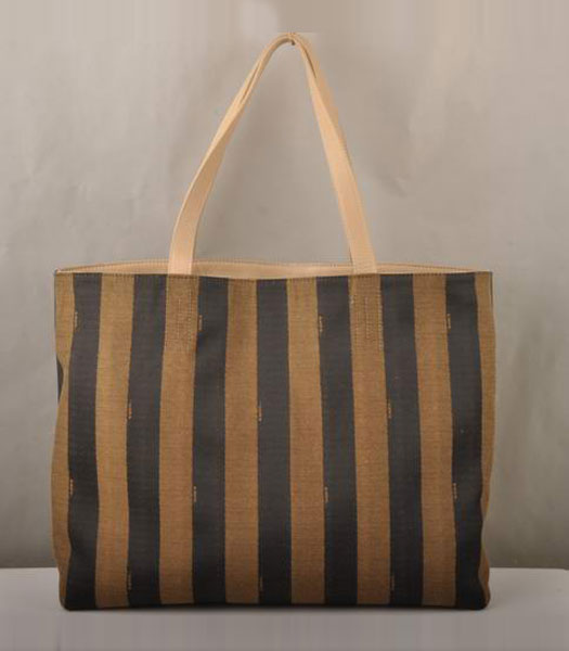 Fendi Borsa Laser Fabric with White Strap Handle Hangbag