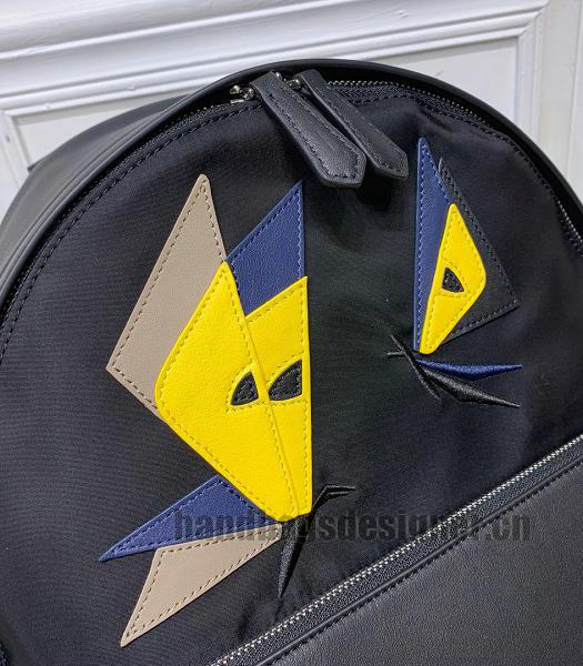 Fendi Butterfly Nyon With Black Calfskin Leather Backpack-1