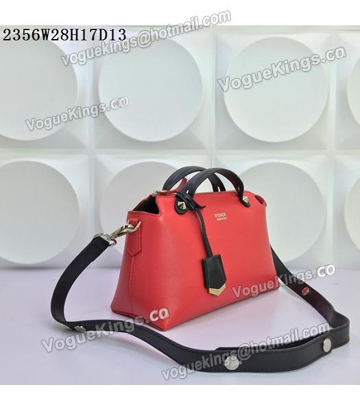Fendi By The Way Red&Black Leather Small Shoulder Bag 2356-1