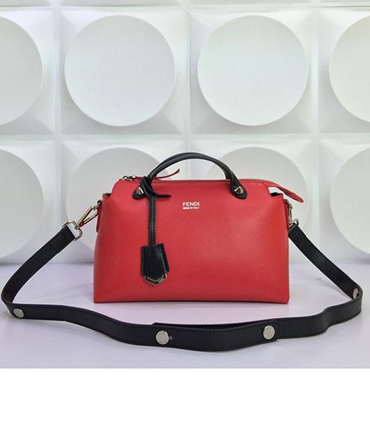 Fendi By The Way Red&Black Leather Small Shoulder Bag 2356