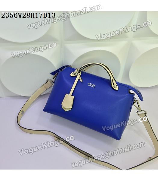 Fendi By The Way Sapphire Blue&Offwhite Leather Small Shoulder Bag 2356-4