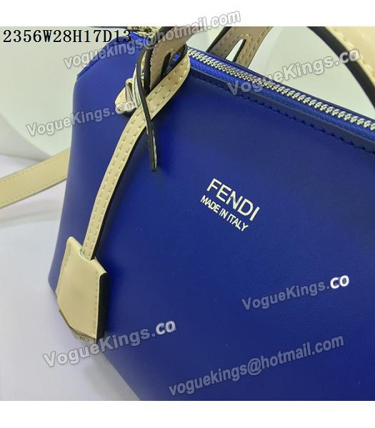 Fendi By The Way Sapphire Blue&Offwhite Leather Small Shoulder Bag 2356-6
