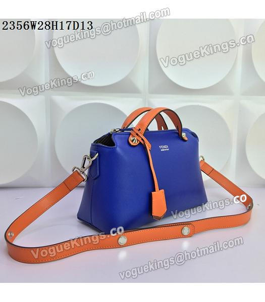 Fendi By The Way Sapphire Blue&Orange Leather Small Shoulder Bag 2356-1