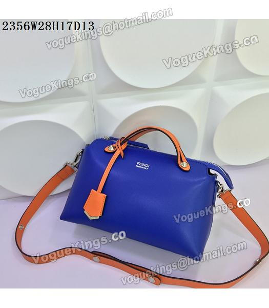 Fendi By The Way Sapphire Blue&Orange Leather Small Shoulder Bag 2356-4