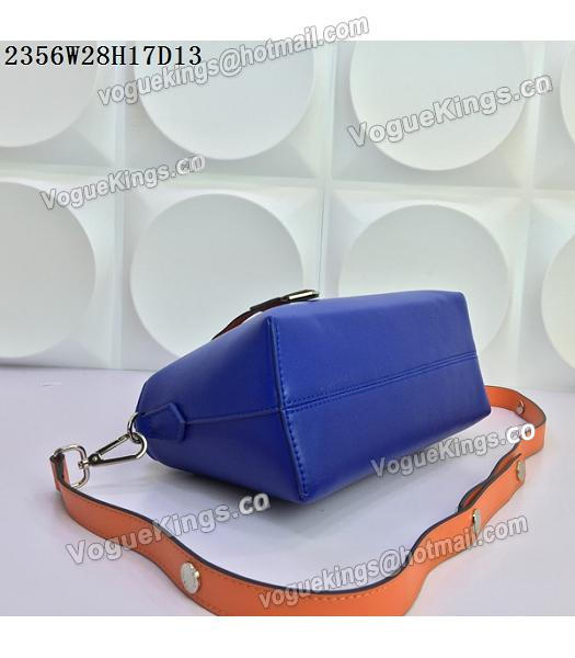 Fendi By The Way Sapphire Blue&Orange Leather Small Shoulder Bag 2356-5