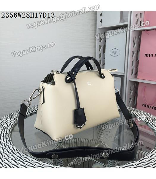 Fendi By The Way Small Shoulder Bag 2356 Apricot&Black Leather-1