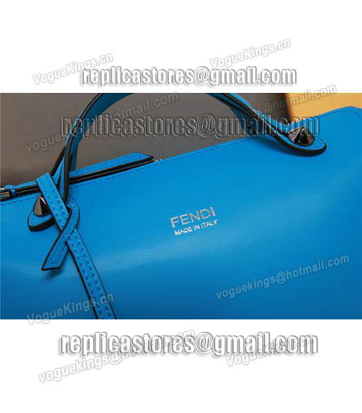 Fendi By The Way Small Shoulder Bag 2356 In Blue Leather-6