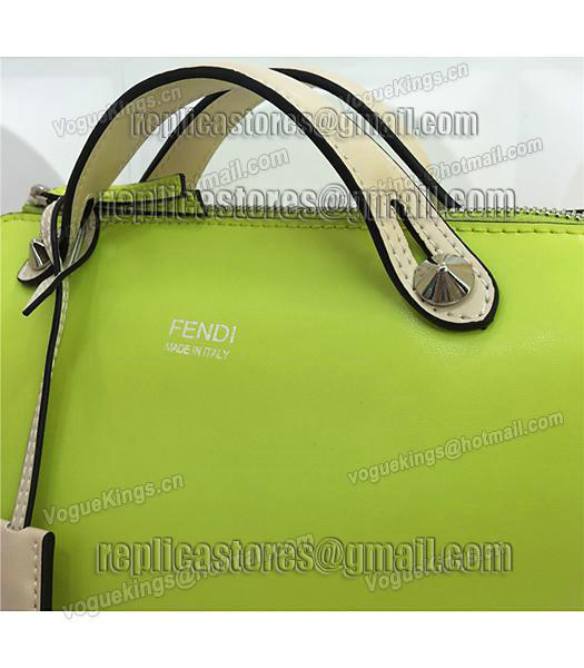 Fendi By The Way Small Shoulder Bag 2356 In Green/Apricot Leather-6
