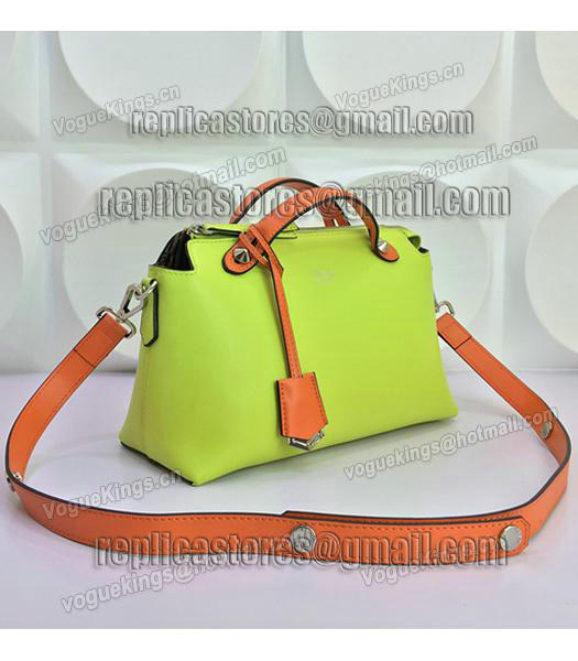 Fendi By The Way Small Shoulder Bag 2356 In Green/Orange Leather-1