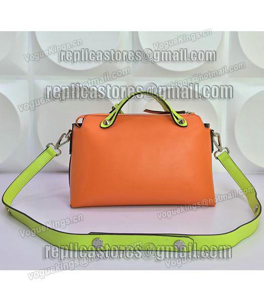 Fendi By The Way Small Shoulder Bag 2356 In Orange/Green Leather-2
