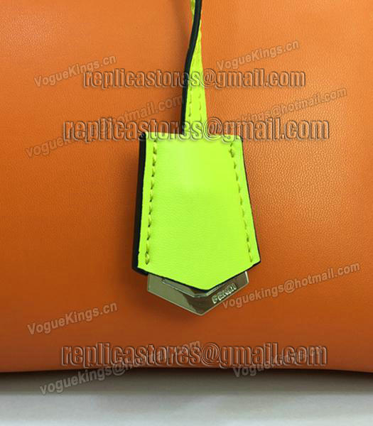 Fendi By The Way Small Shoulder Bag 2356 In Orange/Green Leather-6