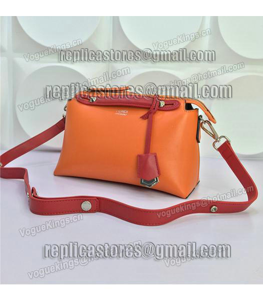 Fendi By The Way Small Shoulder Bag 2356 In Orange/Red Leather-4