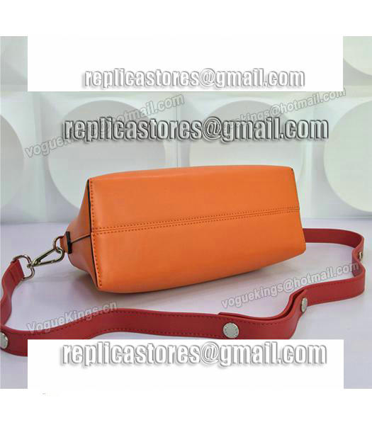 Fendi By The Way Small Shoulder Bag 2356 In Orange/Red Leather-5
