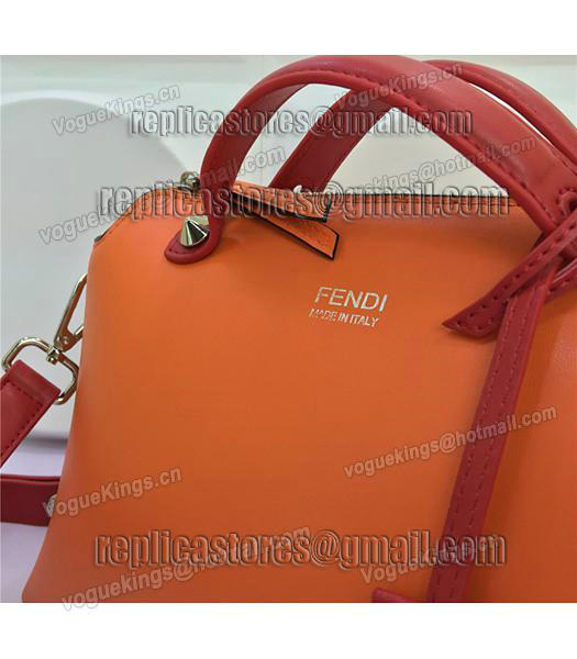 Fendi By The Way Small Shoulder Bag 2356 In Orange/Red Leather-6