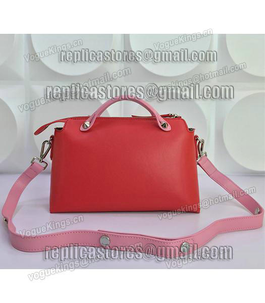 Fendi By The Way Small Shoulder Bag 2356 In Red/Pink Leather-2