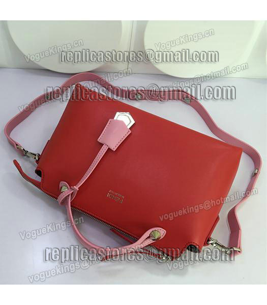 Fendi By The Way Small Shoulder Bag 2356 In Red/Pink Leather-4