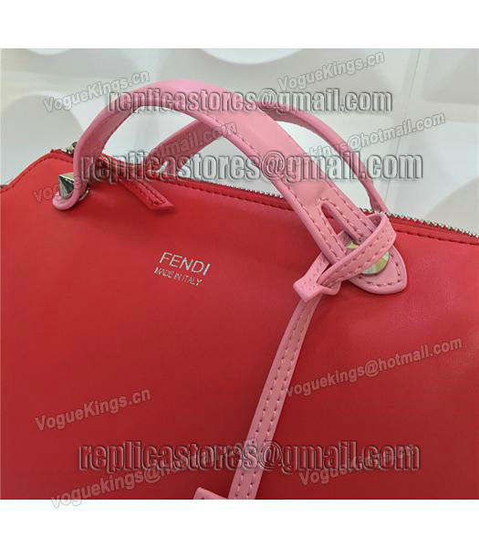 Fendi By The Way Small Shoulder Bag 2356 In Red/Pink Leather-6