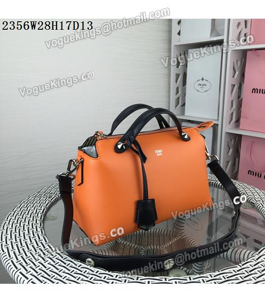 Fendi By The Way Small Shoulder Bag 2356 Orange&Black Leather-1