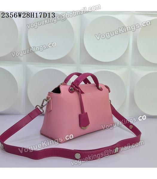 Fendi By The Way Small Shoulder Bag 2356 Pink&Rose Red Leather-1