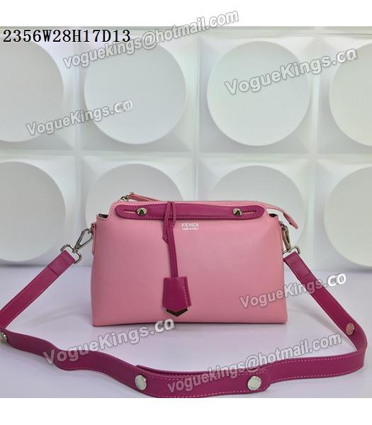 Fendi By The Way Small Shoulder Bag 2356 Pink&Rose Red Leather-2