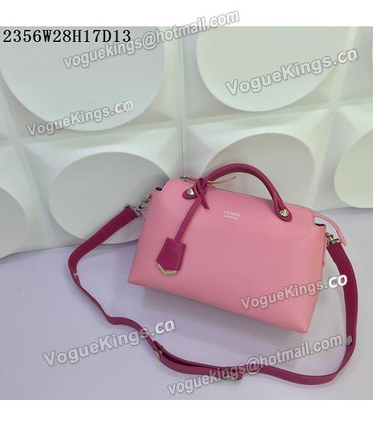 Fendi By The Way Small Shoulder Bag 2356 Pink&Rose Red Leather-4