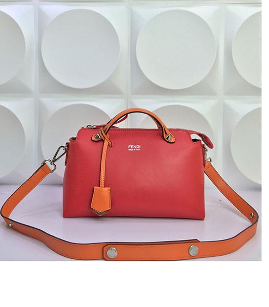 Fendi By The Way Small Shoulder Bag 2356 Red&Orange Leather