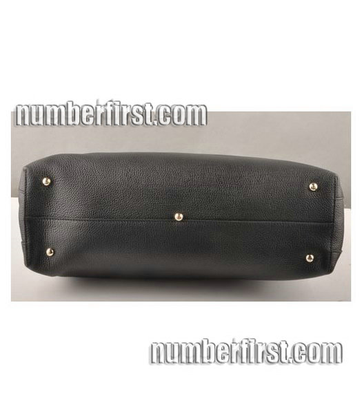 Fendi Calfskin Leather Handbag Black-3