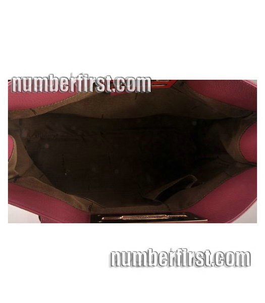 Fendi Calfskin Leather Handbag Fuchsia-5