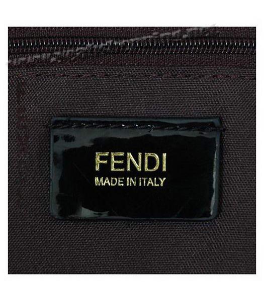 Fendi Canvas Tote Bag with Double Color Leather Trim-4