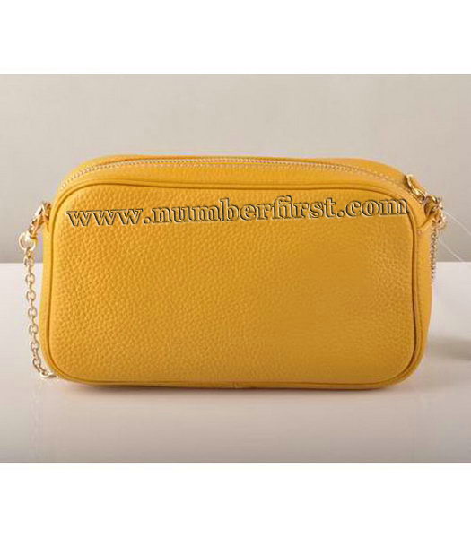 Fendi Chain Bag Yellow Cow Leather-2