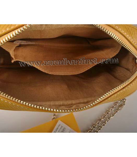 Fendi Chain Bag Yellow Cow Leather-5