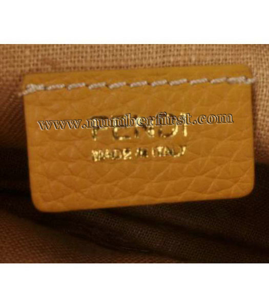Fendi Chain Bag Yellow Cow Leather-6