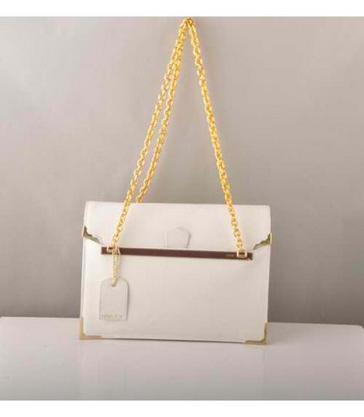 Fendi Chain Shoulder Bag in White