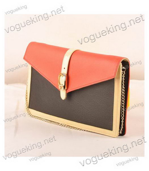 Fendi Chameleon RedBlack Imported Leather Mini Handbag-1