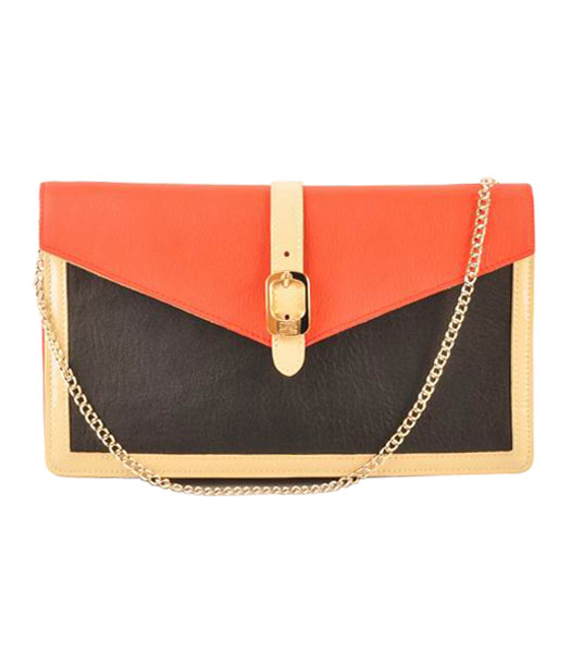 Fendi Chameleon RedBlack Imported Leather Mini Handbag